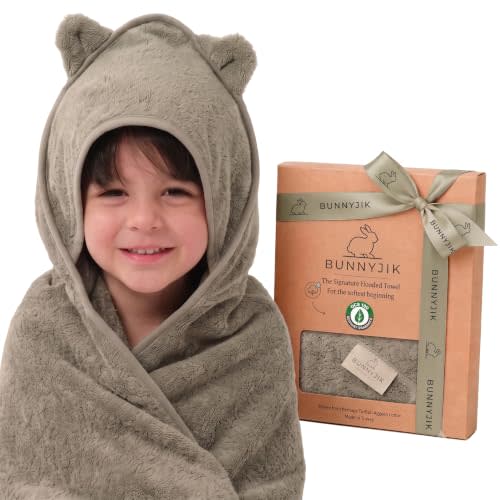 35x35 in Large Hooded Baby Towel – Turkish Cotton Bath Towel | Soft, long-staple Turkish cotton · Cozy & absorbent · Toddler 35 × 35 in