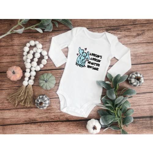 Dr. Seuss Onesie, A person's a Person no matter how small, seuss, baby, long sleeve