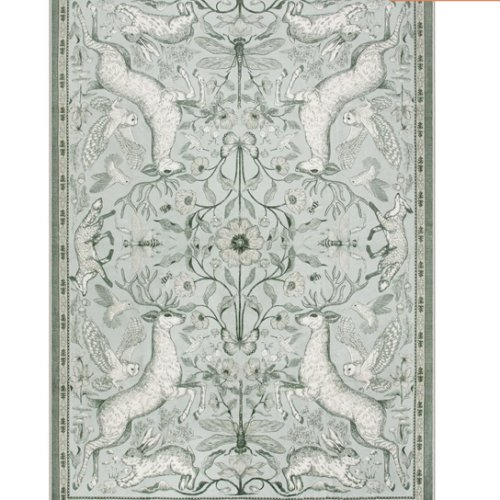 Dorval Washable Vintage Woodland Sage Green Rug