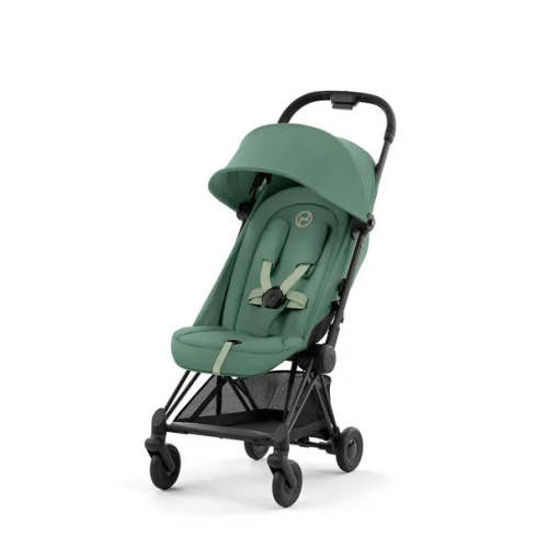 Cybex Coya Compact Stroller, Matte Black/Leaf Green