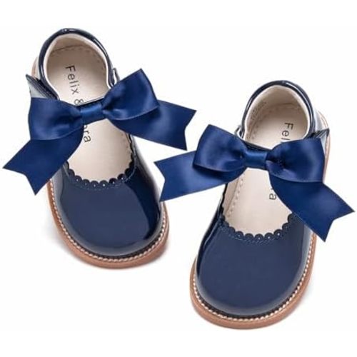 Felix & Flora Toddler Little Girl Mary Jane Dress Shoes - Ballet Flats for Girl Party School Shoes