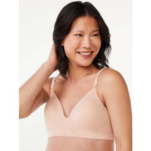 Joyspun Women's Seamless Nursing Bra with Flex Panel Sizes S to 3X Comfortable Support