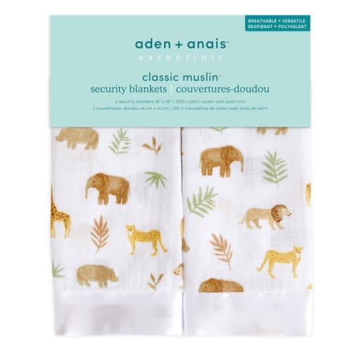 Tanzania Cotton Muslin Security Blankets 2pk | aden + anais