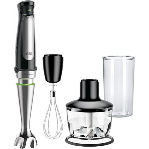 Braun MultiQuick 7 3-in-1 Immersion Blender with Food Processor – Powerful Handheld Electric Stick - Emulsifier for Chopping, Beating & Whisking - Ideal for Soup, Puree, Smoothies & More