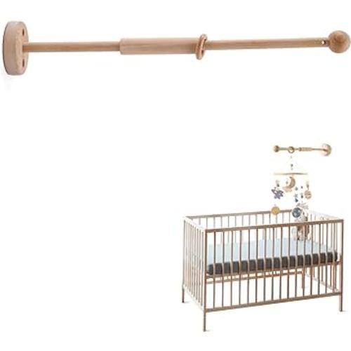 Wooden Crib Mobile Arm | Baby Mobile Hanger | Wooden Mount Wall Holder | Nursery Decor for Sturdy Mobile for Newborn Boys and Girls