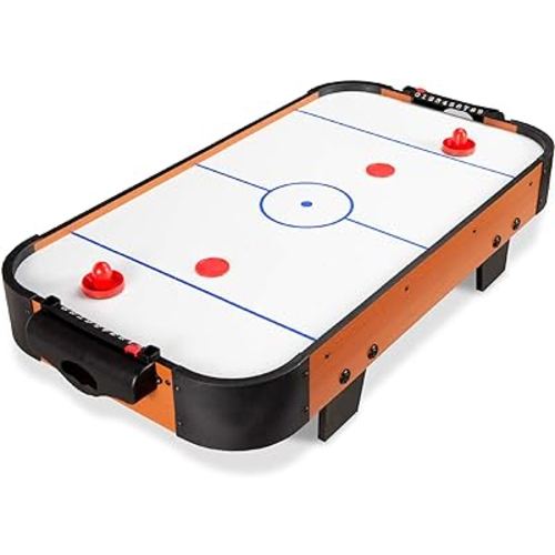 Best Choice Products 40in Portable Tabletop Air Hockey Arcade Table for Game Room w/ 100V Motor, Electric Fan, 2 Strikers, 2 Pucks