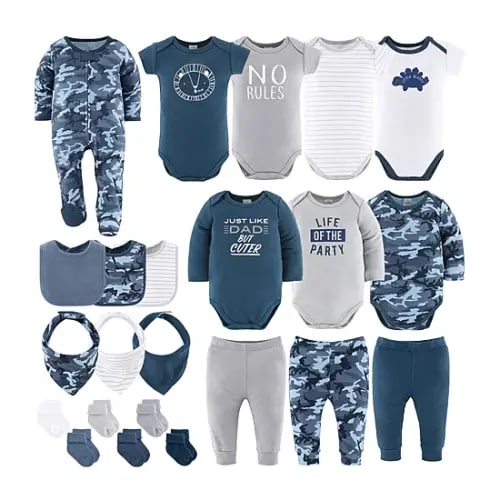 The Peanutshell Blue Camo Baby Boys 23-pc. Baby Clothing Set, Color: Navy - JCPenney