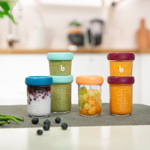 Leak Proof Glass Babybowls 4 x 8oz - Babymoov | Maisonette