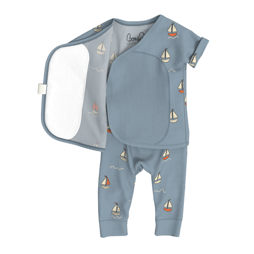 Footless Short Sleeve - Ahoy Baby – Bonsie Skin to Skin Babywear