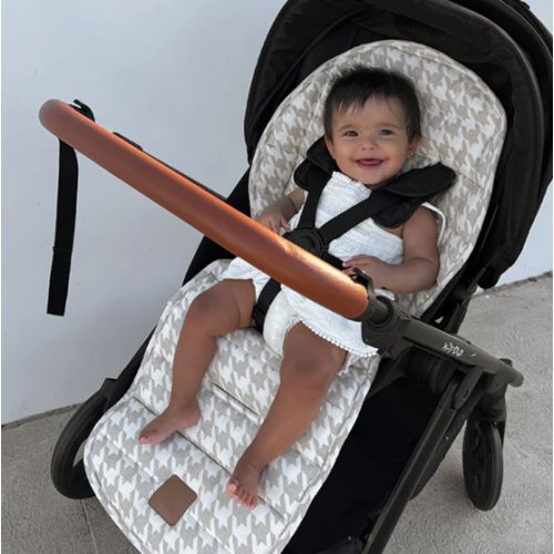 Houndstooth Universal Linen Pram Liner