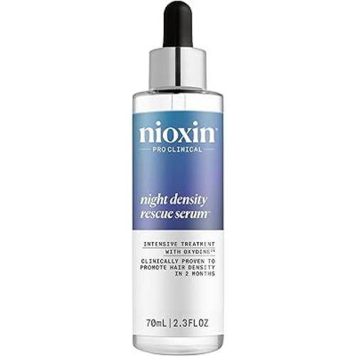 Nioxin Night Density Rescue Serum | Overnight Hair Thickening Serum | Protects Against Hair Breakage | Intensive Treatment with Oxydine | 2.4 Fl oz.