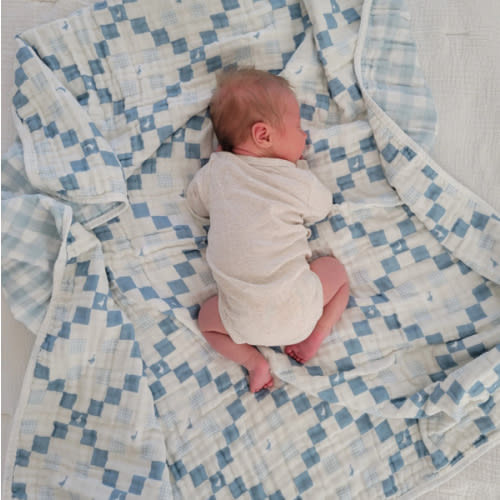 Grandma's Goose QUILTED 6 Layer Gauze Blanket