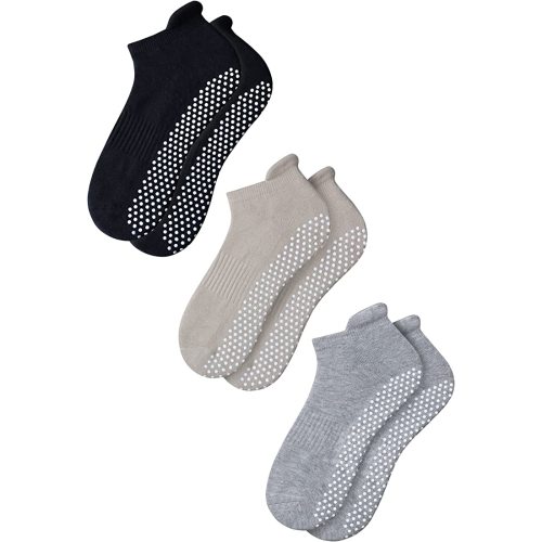 RATIVE Anti Slip Non Skid Barre Yoga Pilates Hospital Socks with grips for Adults Men Women