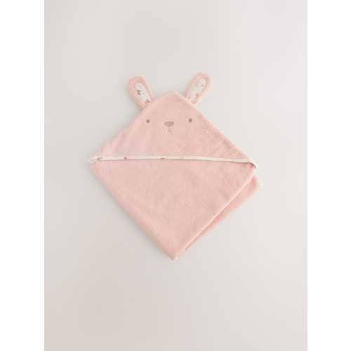 Pink Bunny Hooded Baby Towel - Size One