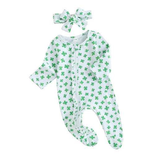 LUCKY CLOVER Ruffle Jumpsuit - Hazel & Bo