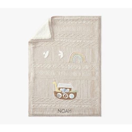 Noahs Ark Heirloom Baby Blanket , Heathered Oatmeal