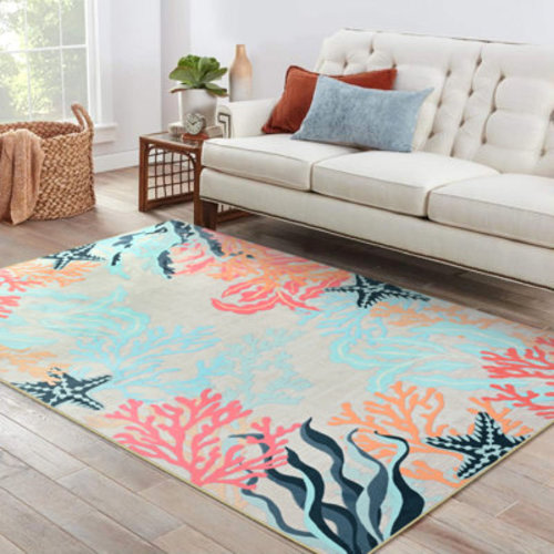Charlton Home® Fillender Modern Oceanl Area Rug Washable Rug Non-Slip Colorful Vintage Accent Floor Carpet For Living Room Bedrooms Decor | Wayfair