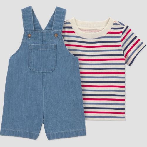 Carter's Just One You® Baby Boys' Multi Striped Americana Overalls Set - Blue 6M
