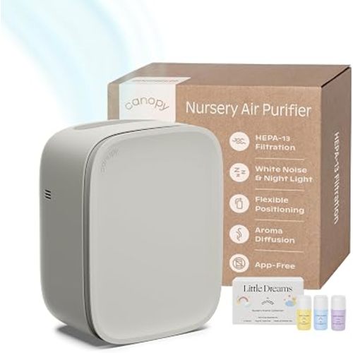 Canopy Nursery Air Purifier, HEPA-13, Night Light, Aroma, White Noise