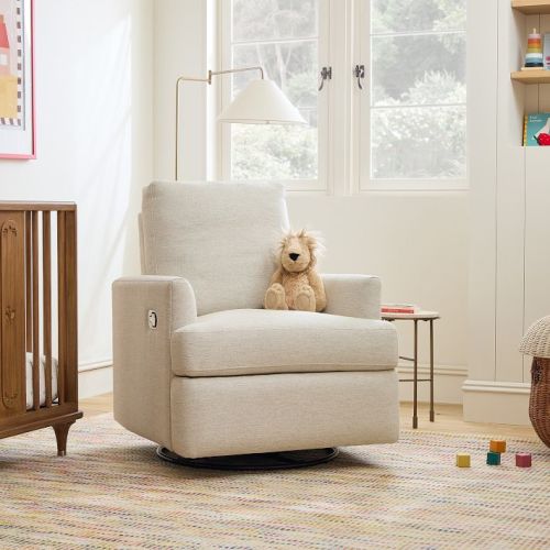 Haven Manual Recliner, Performance Basket Slub, Alabaster