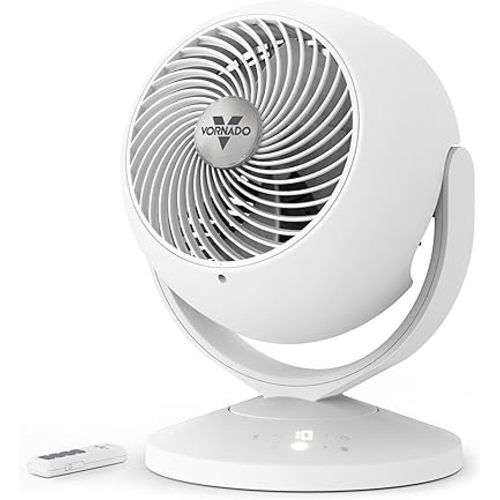 Vornado VORA™ 8 Whole Room Air Circulator with Omniwave™ Multi-Axis Oscillation, Energy Efficient Fan, Easy Clean Removable Grille, 12-Hour Timer, RF Remote, Quiet Operation Fan for Bedroom and Home