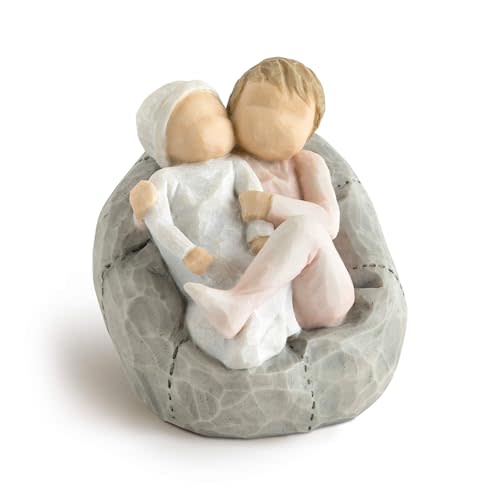 Willow Tree My New Baby (Blush), Lots to Learn to Love to Grow Together, Celebrates, Shows Caring Relationship Between Older Sibling and Younger Siblings, Sculpted Hand-Painted Figure