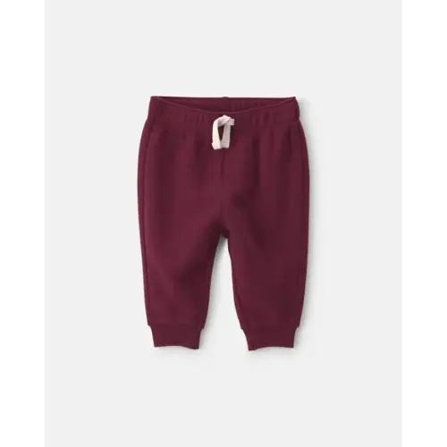 Baby Boy Fleece Pants - Burgundy | Carter's