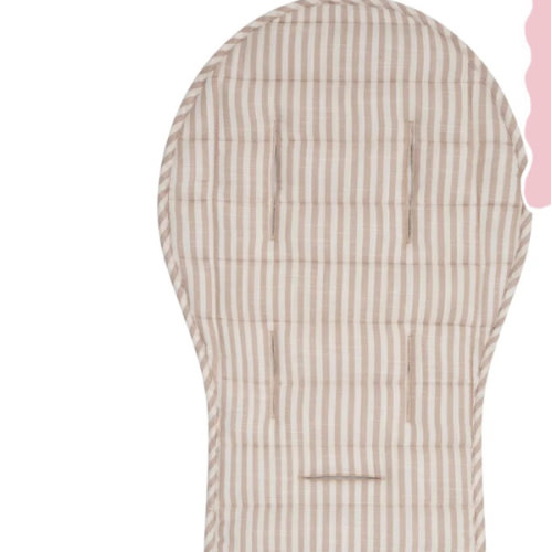 Natural Stripe Universal Linen Pram Liner