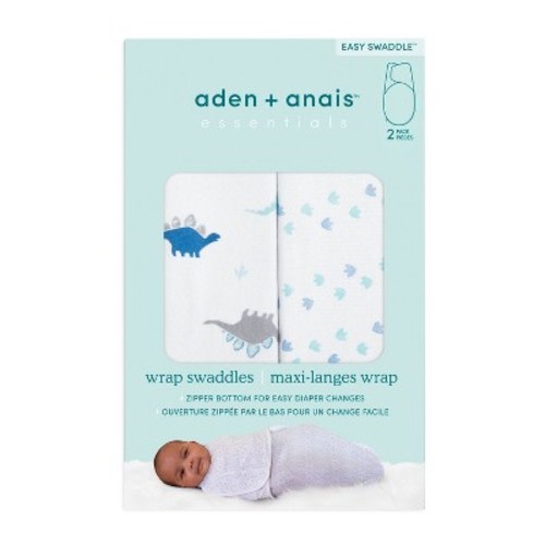Aden + Anais essentials Wrap Swaddle - Dino-Rama S 2pk
