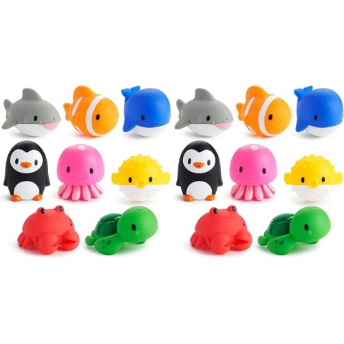 Munchkin Ocean Sea Animal Squirt Bath Toys, 9+ Months, 8 Pack