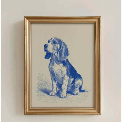 Vintage beagle portrait
