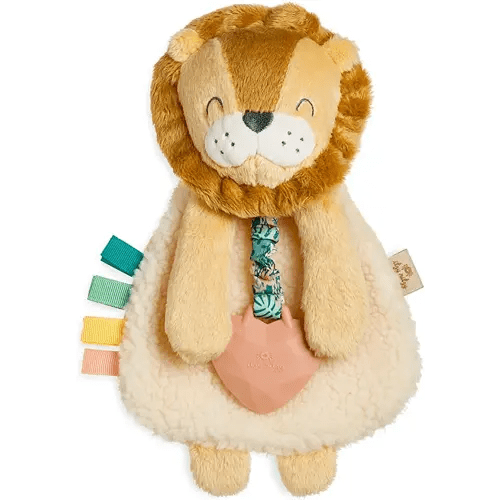 Itzy Ritzy - Itzy Lovey Including Teether, Textured Ribbons & Dangle Arms; Features Crinkle Sound, Sherpa Fabric and Minky Plush; Lion