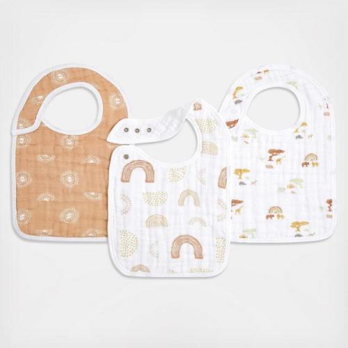 Aden + Anais, Boutique Assorted Snap Bib, Set of 3 | Zola Baby