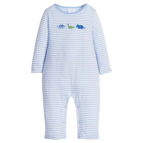 Embroidered Romper - Dinosaur