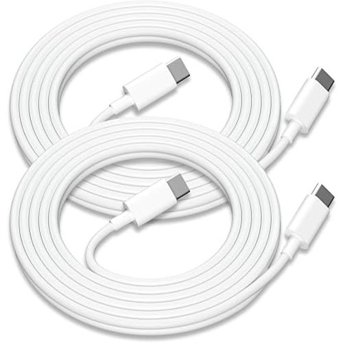 2Pack for Apple USB C to USB C Charging Cable 6ft 60W,Long Type C to C Fast Charger Cord,for iPhone 16 E/17/Air/15/Pro/Plus/Pro Max,for MacBook Pro/Air,for iPad Pro12.9/11in,Air 4/5,Mini 6/7