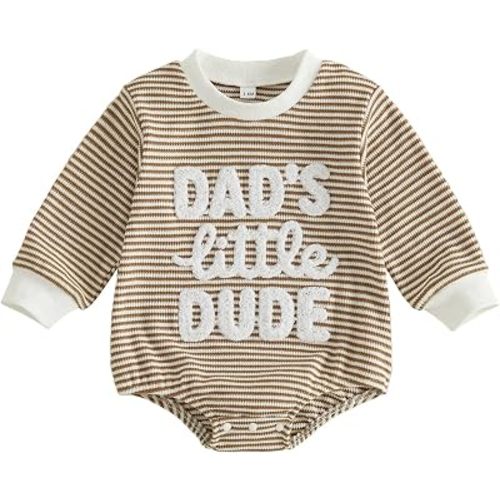 Newborn Baby Boy Fall Outfit Romper Jumpsuit Infant Waffle Clothes