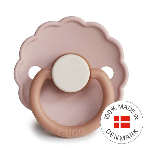 FRIGG Round Pacifier - Daisy Latex Size 1 - Biscuit