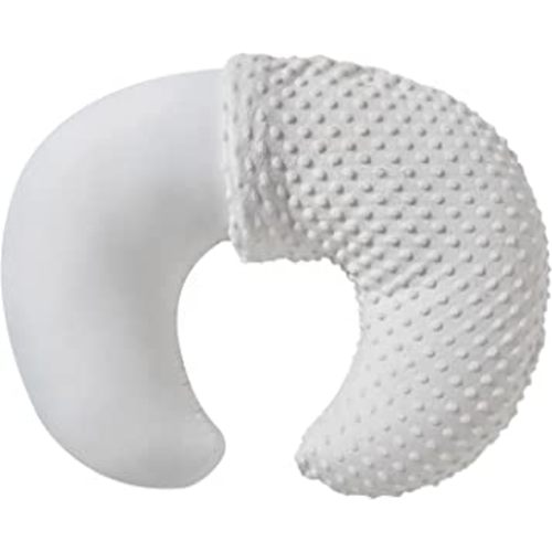 Nursing Pillow and Positioner with Cover for Breastfeeding and Bottle Feeding, Propping Baby, Tummy Time, Baby Sitting Support, Awake-Time Support (White, 22" x 17.7" x 5.9")