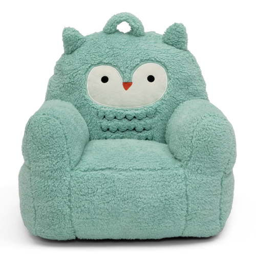 Delta Children Owl Cozee Buddy Chair Teal Toddler Plush Cozy Chair for Kids
