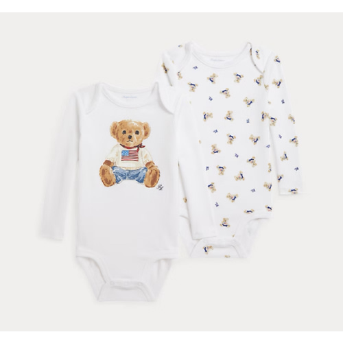Polo Bear Cotton Bodysuit 2-Pack