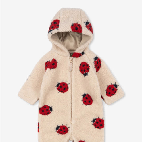 Konges Slojd Baby Girls Jody Ladybug Onesie in Beige | Childsplay Clothing