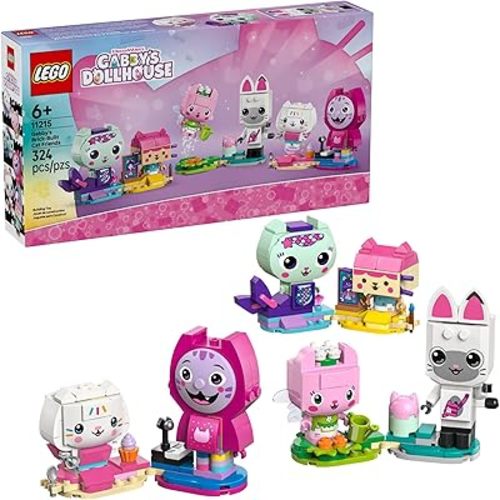 LEGO Gabby’s Dollhouse Gabby’s Brick-Built Cat Friends Building Toy for Girls & Boys - Pretend Play Set W/6 Animal Toy Figures for Kids, Ages 6+ - Gift Idea for Birthdays - 11215