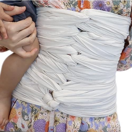 Postpartum Belly wrap | Bengkung Belly Binding | 17 Yards, Premium Unbleached Cotton Muslin Off-White