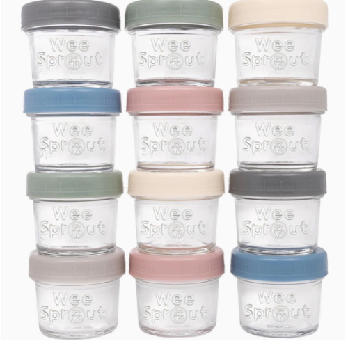 Glass Baby Food Storage Jars – 4 oz (Set of 12)