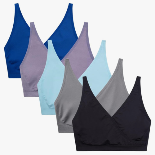 Suekaphin 5pack Nursing Bra Maternity Bra Breastfeeding Sleeping/Sleep Bra Pregnancy Women's Seamless Bralette Wirefree
