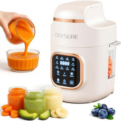 10-in-1 Baby Food Maker with Glass Bowl, Baby Food Blender and Steamer for Purees, Fruits, Vegetables and Meat, Touch Screen Control