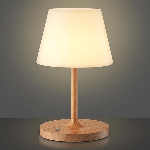 Cordless Lamp, 5000mAh Battery Operated Rechargeable Table Lamp with Power Bank, Touch Dimmable 3 Color Temperatures, IP44 Waterproof Shower Lamp for Kitchen, Bathroom, Indoor Or Outdoor Use 9.6in