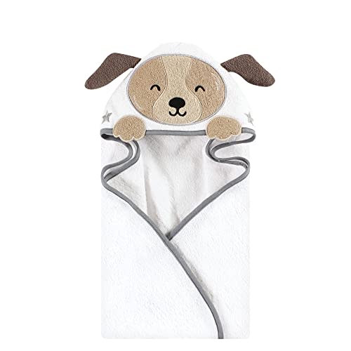 Hudson Baby Unisex Baby Cotton Animal Face Hooded Towel, Astronaut Dog, One Size