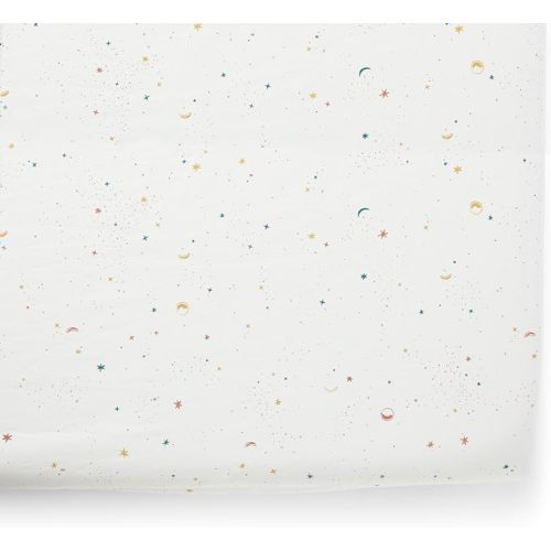Pehr Crib Sheet, Secret Garden | Breathable Brushed Organic Cotton for Soft Sleep | Snug Fit | Reusable Fabric Bag Packaging | Standard Crib Mattresses up to 52”L x 28”W x 8”H