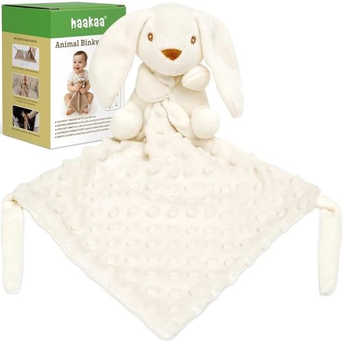 haakaa Squirrel Security Blankets for Babies, Ultra Silky Soft Lovey Blanket Baby Gift for Newborn Boys and Girls, Snuggle Toy Baby Stuffed Animals Essentials
